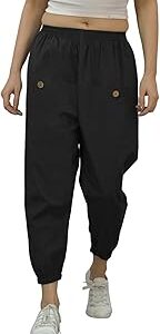 Womens Pure Cotton Solid Mid Rise Four Pocket Cargo Pants
