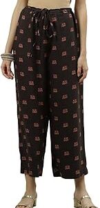 Women Brown Rayon Palazzo