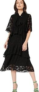 Women's Midi Polyester A-Line Dress