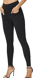 Women's Stretchable Pocket Jeggings - Mid Waist, Ankle Length, Breathable Fabric, Elastic Waistband, Perfect for Yoga, Gym & Casual Wear Single Pack