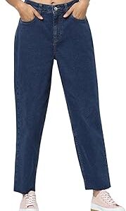 Women's Blue Mom Fit High Rise Jeans