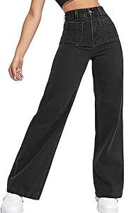 Women’s High-Waisted Straight Jeans|Timeless Fit|Everyday Comfort