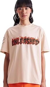 The Lion King: Scar Womens Oversized Fit Graphic Printed Half Sleeve Cotton Pink Women Oversized T-Shirts