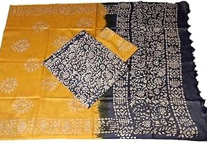 Women's Cotton Silk Batik Print Unstitched Salwar Suit Dress Material With Duputta_02