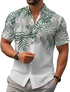 Premium Stylish Fashion Branded Digital Printed Lycra Fabric Half Sleeve Cut Away Collar Casual Shirt