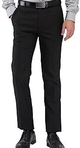 Slim Fit Poly Viscose Blend Checks Pattern Flat Front Formal Trouser