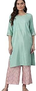 Polyester Women Kurta-Straight Palazzo