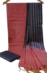 Wearing Bhagalpuri Khadi Cotton Handwoven Unstitched Dress Materials, Free Size |