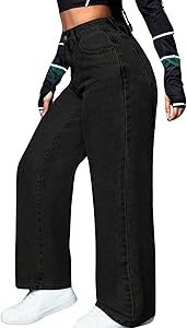Jeans for Women || High Waist Jeans for Women || Baggy Jeans for Women || Wide Leg Jeans for Women || Straight Fit Jeans for Women High Waist || Jeans for Women Stretchable (B0DXFPHZ27)