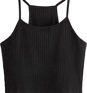 Women's & Girls' Solid Basic Slim Fit Cropped Top