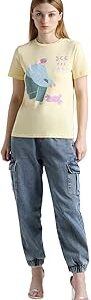 Women's Cotton Cartoon Regular Fit T-Shirt