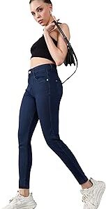 Women's Skinny Fit High/Mid Rise Regular Length Stretchable Denim Jeans