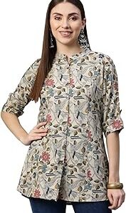 Black Rayon Zigzag Print Top