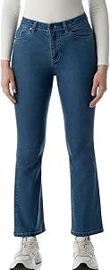Women's Flared Bootcut Jeans - High-Rise | Enzyme Wash | Classic 5 Pocket Styling | Jeans for Women