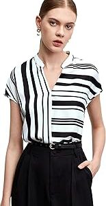 Women's Casual Crepe Short Sleeves Printed Regular Fit Top