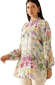 Shirt Top for Women Regular Fit Printed Shirt | Tops for Stylish Latest | Office Wear Tops for Women | Cotton Blend Tops