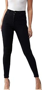 Women's White Skinny High Rise Clean Look Bleached Cropped Stretchable Denim Jeans