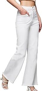 Women's Boot Cut High/Mid Rise Regular/Cropped Stretchable Denim (Plus Size) Jeans