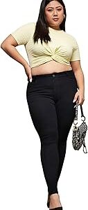 Women's Skinny Fit High Rise Clean Look Regular Length Clean Look Stretchable Denim Jeans