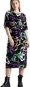 Floral Print A-Line Midi Dress