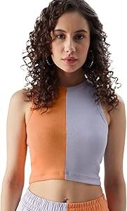 Original Sunset Hues Women Cropped Tank Tops
