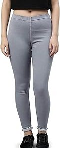 Womens Slim Fit Denim Lycra Stretchable Jeggings Mid Rise, Ankle Length with Elasticated Waistband (Multi Color & Plus Size Also Available) (Size 30-46 Inch)