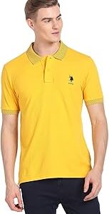 Men's Ribbed Collar Pure Cotton Slim Fit Polo Shirt