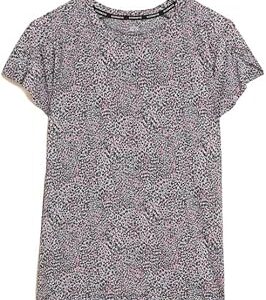 Goodmove Womens Printed Polyester Blend Scoop Neck Regular Fit T Shirt