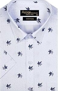 Men's Breathable Cotton Half Sleeves Regular Fit Printed Formal Shirt for Men (GCR149)