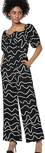 Women's Polyester Blend Fit & Flare Jumpsuit