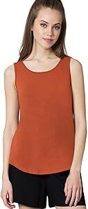 Women Solid Lounge Tank Top - Comfort Fit, Scoop Neck, Sleeveless