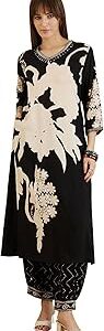 Women's Printed Viscose Rayon Calf Length A-Line Salwar Suit Set (Shtur6140)