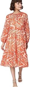 Women Fit and Flare Casual Midi Dress