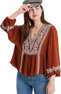 Women's Embroidered Oversized Fit Top