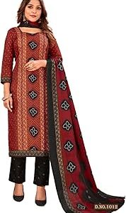 Unstitched Cotton Bandhej Salawar suit material