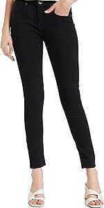 Women's High Rise Cropped Length Stretchable Skinny Fit Jeans