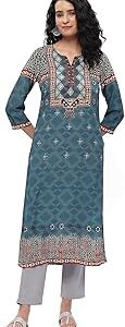 Women Sage Green Rayon Straight Kurta Churidar Suit Set