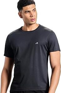 Quick-Dry Sports Activewear Half Sleeve Gym T-Shirt for Men for Training, Workout, Running and Casual Wear with Poleyster Material