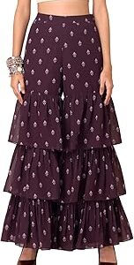 Women's High Rise Regular Fit Sharara Pants