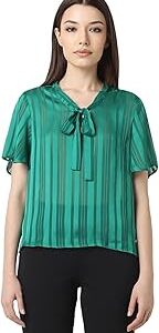 Women's Polyester Striped Regular Fit Blouse