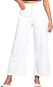 Women's Regular Fit Wide Leg Washed Jeans