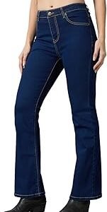 High Rise Womens Boot Cut Jeans