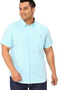 Mens | Half Sleeve | Checks | Regular Fit Plus Size | 100% Cotton | Spread Collar | Casual Shirts (Available in Plus Size)