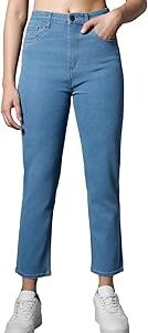Women's Straight Fit Mid Rise Jeans