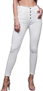 Women's Skinny Fit High/Mid Rise Regular Length Stretchable Denim Jeans