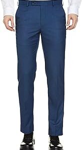Neo Fit Poly Viscose Blend Twill Pattern Flat Front Formal Trouser