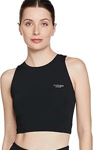 Women Wireless Non Padded Crop Top - High Stretch, Moisture Wicking, Moderate Compression
