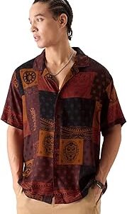 Official Iron Man: Pattern Men and Boys Relaxed fit Graphic Half Sleeve Rayon Multicolored Summer Shirts Shirt For Men Casual Half Sleeves Regular Fit Printed Stylish Latest Cotton Pa