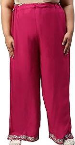 Strechable Parallel Pants for Women | Regular Fit Trousers for Women