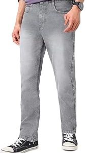 Men's Straight Fit Mid Rise Jeans